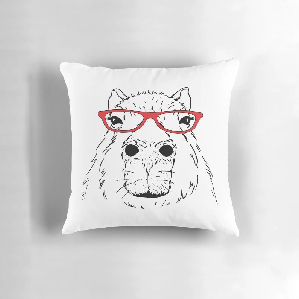 Soft and fluffy capybara pillow with adorable design
