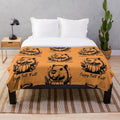 Adorable Capybara Plush Blanket with Pumpkin Spice Accents