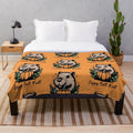 Adorable capybara plush blanket in autumn colors and patterns