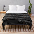 Soft and plush car-themed blanket with RS6 C7 design