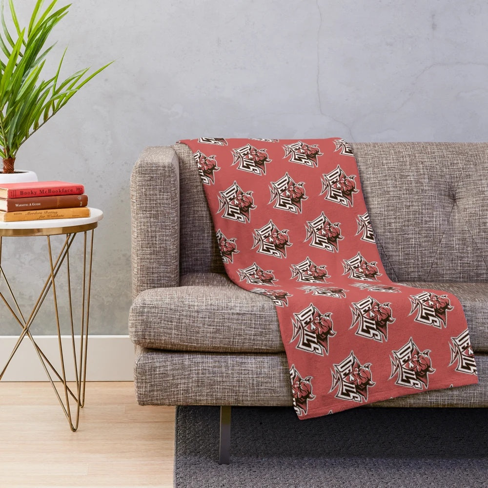 Cardiff Devils Inspired Plush Blanket with Devils Logo