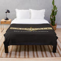 Carnivale-themed plush blanket with the New Canaan, California setting