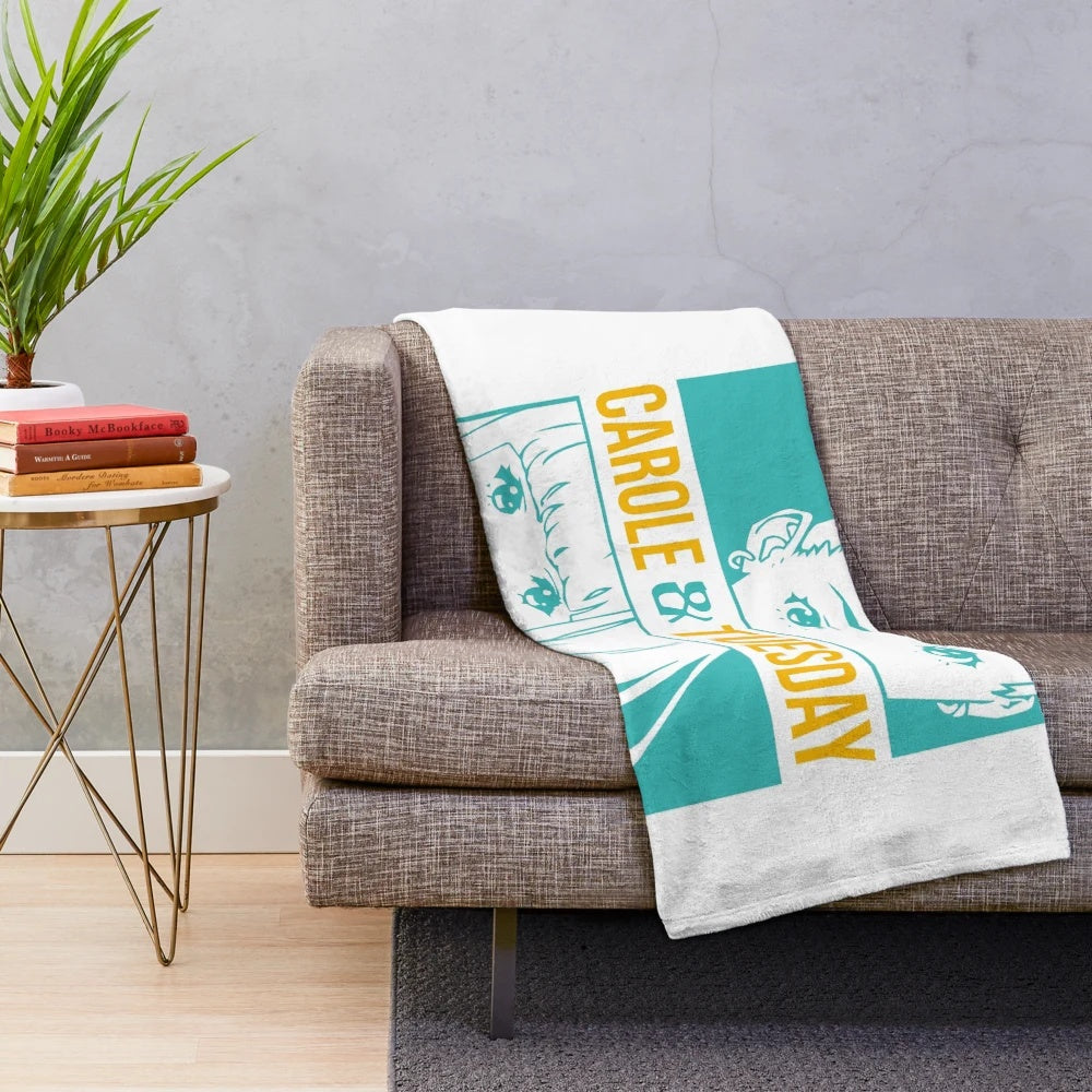 Carole and Tuesday inspired plush blanket with galactic mermaid and army of two design