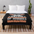 Plush blanket featuring a carpentry-themed design for woodworking enthusiasts