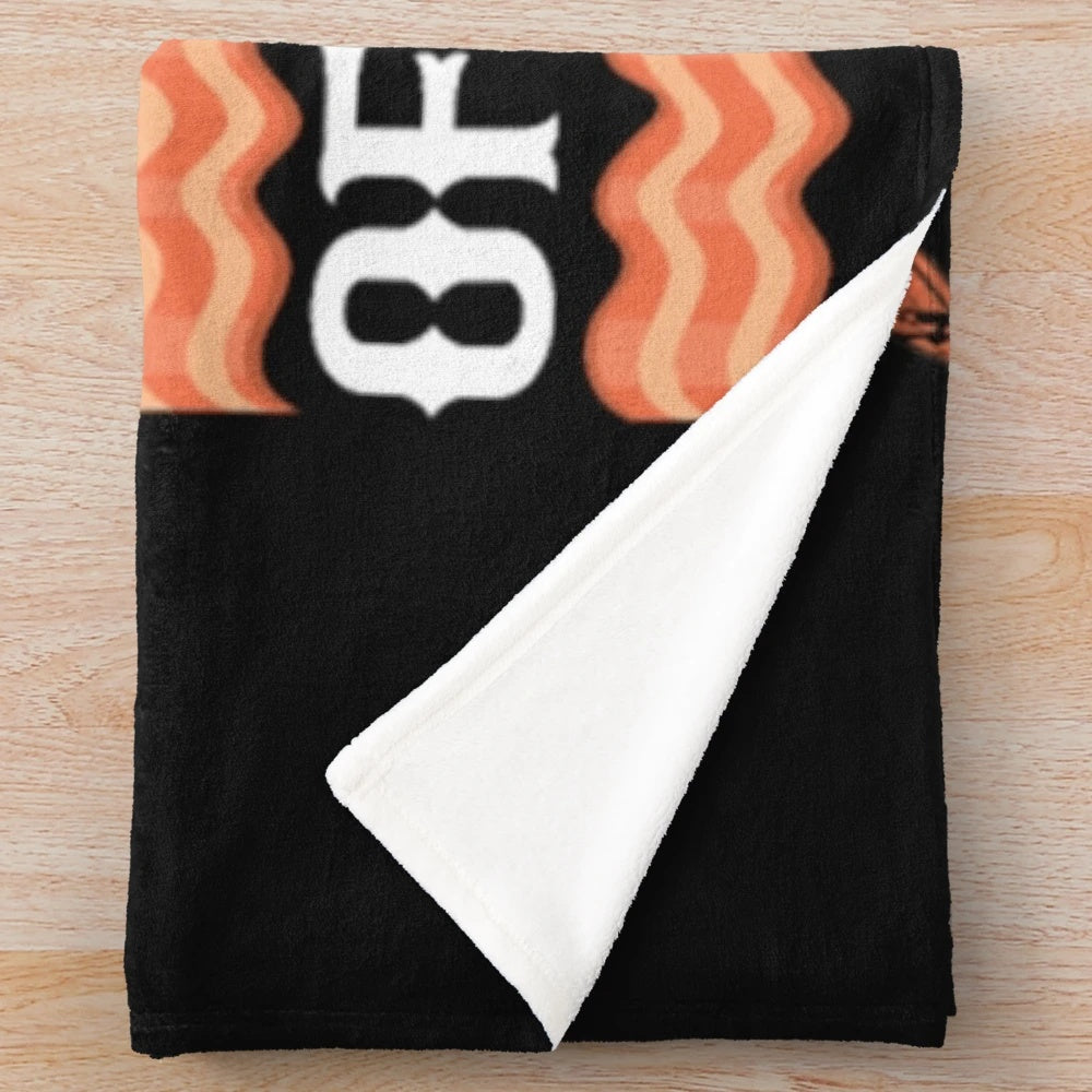 Plush blanket featuring a carpentry-themed design for woodworking enthusiasts