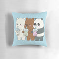 We Bare Bears Pillow featuring the lovable polar bear, grizzly bear, and panda bear brothers