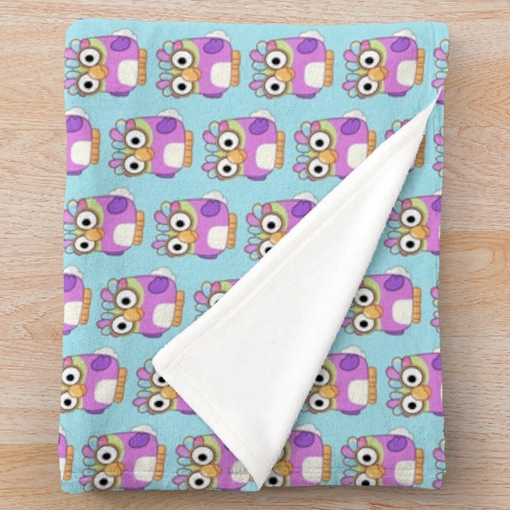 Chattermax cartoon-inspired plush blanket