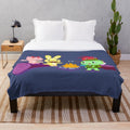 Happy Tree Friends inspired plush blanket with cute cartoon animal characters