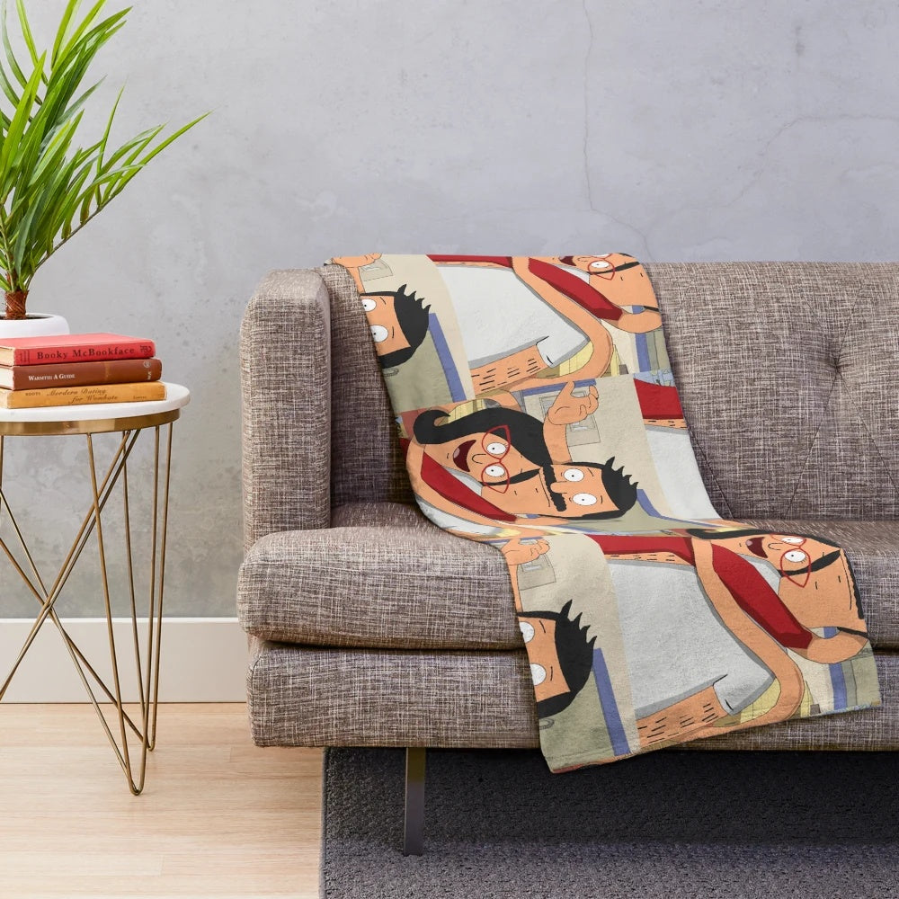 Soft plush blanket featuring Bob's twisted arms from the popular TV show Bob's Burgers