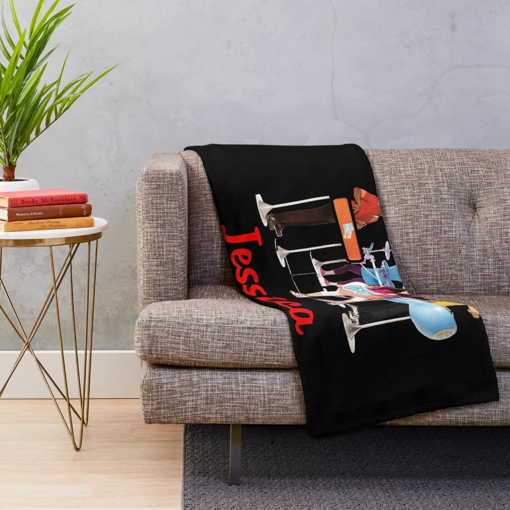 Colorful plush blanket featuring the characters from the popular Fresh Beat Band cartoon