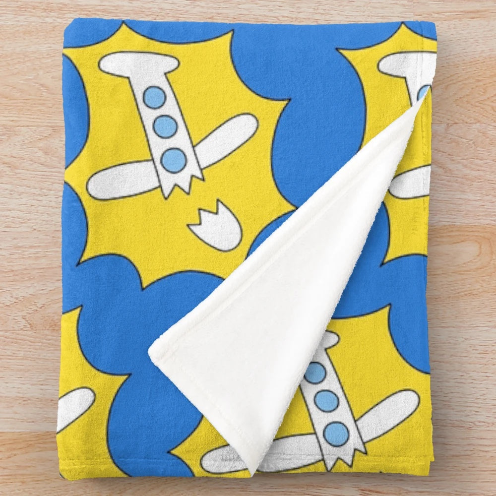 Soft, plush blanket featuring the cartoon villain Dr Flug from anime/manga