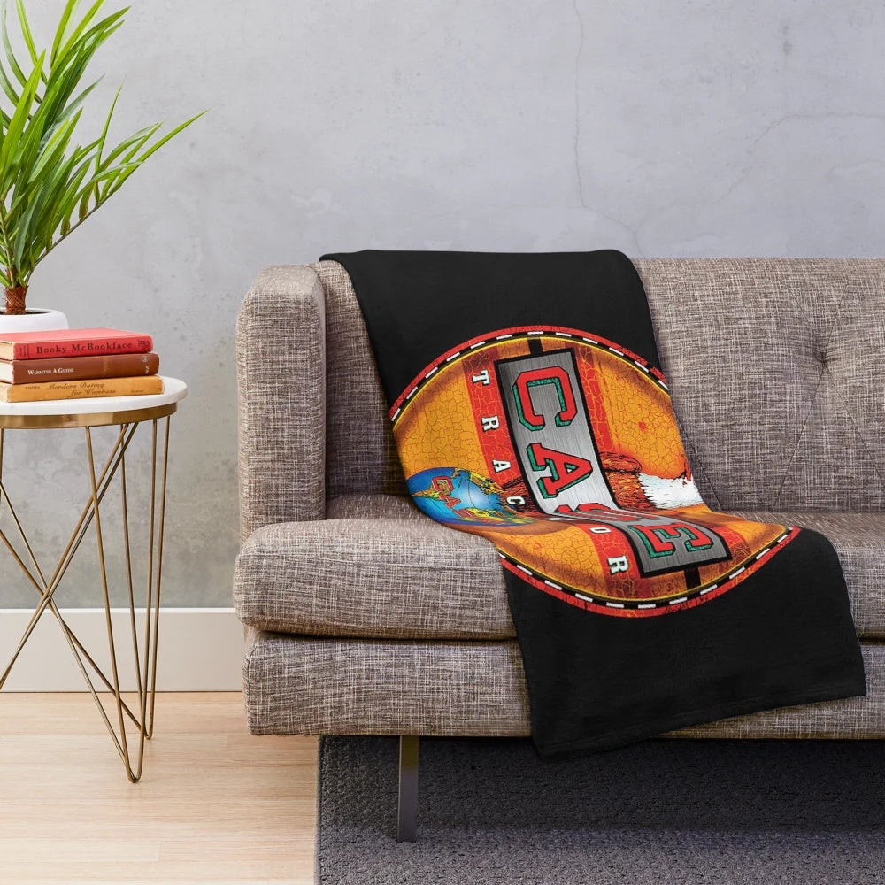Case Tractor Plush Blanket with Soft and Warm Design