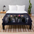 Soft and plush castle-themed blanket for the home