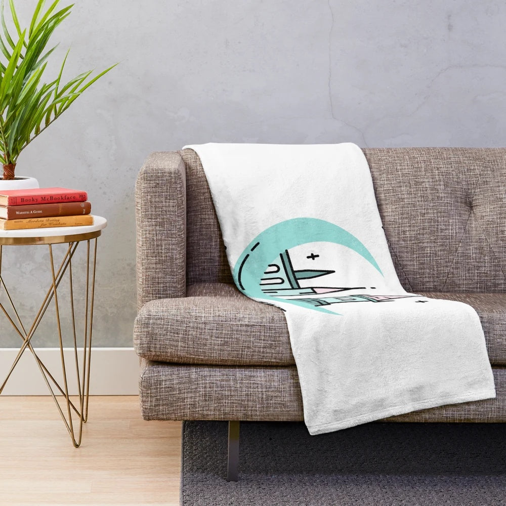 Cozy plush blanket featuring a castle design for fantasy gaming enthusiasts