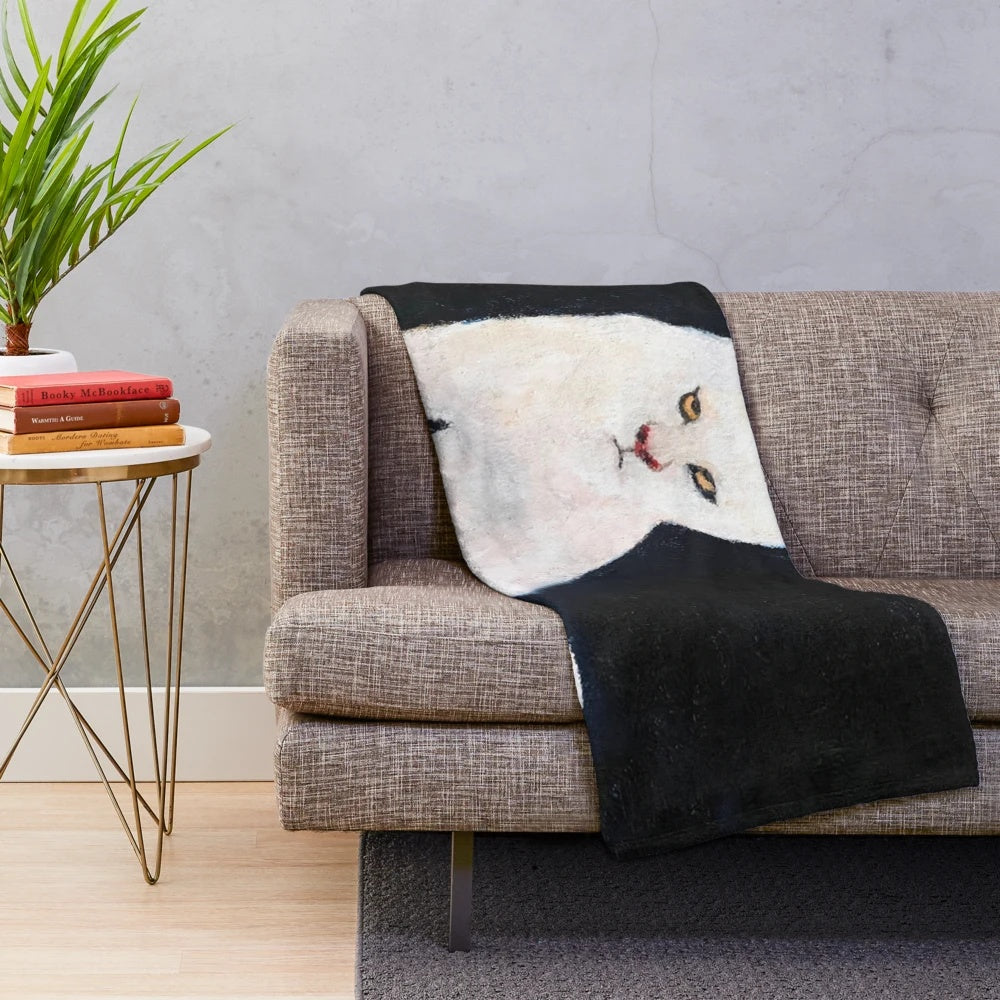 A soft and plush cat-themed blanket inspired by the indie rock band Duster