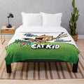Soft and cuddly cat kid plush blanket featuring characters from popular graphic novel series