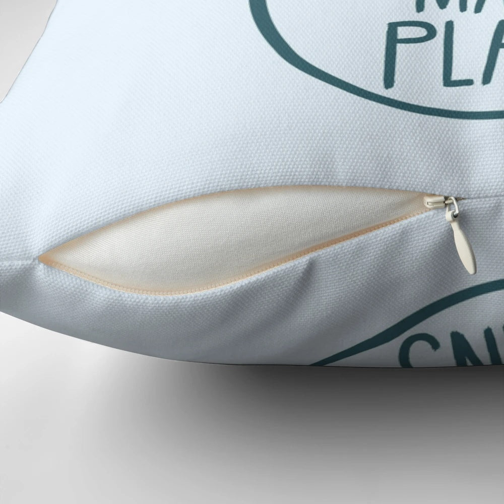 Soft, plush pillow with a playful cat-themed pun design, perfect for cat lovers and introverts.