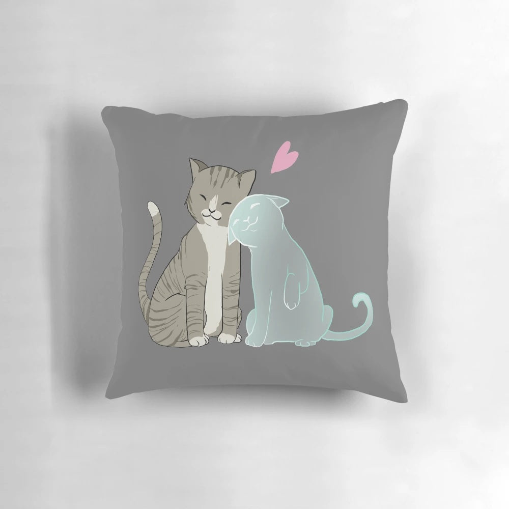 Soft, plush cat-themed pillow for pet lovers