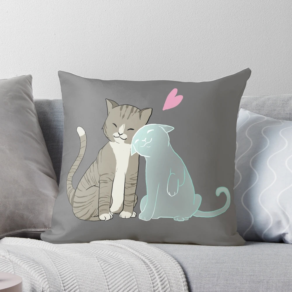 Soft, plush cat-themed pillow for pet lovers
