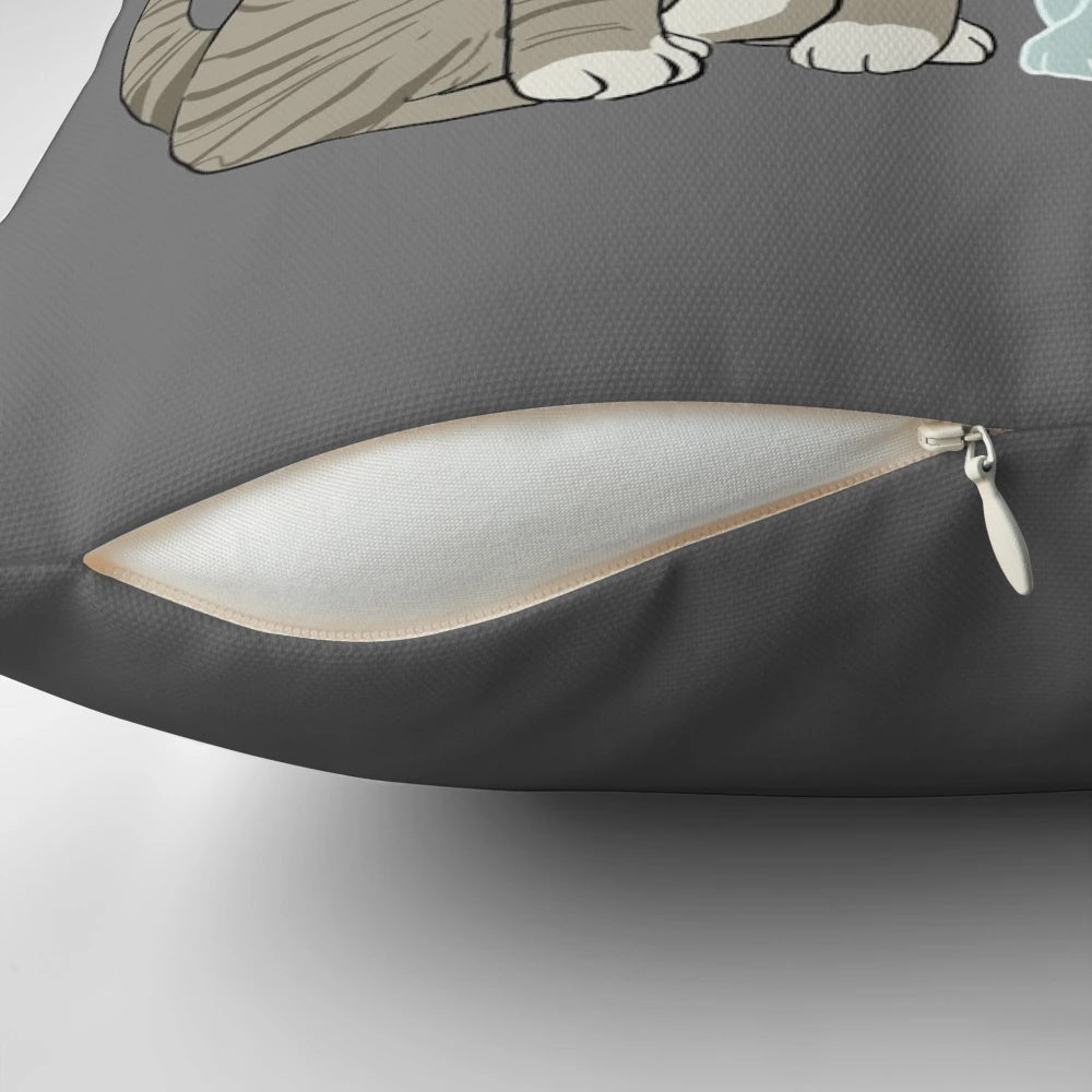 Soft, plush cat-themed pillow for pet lovers
