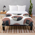 Two cats in balaclavas design on a cozy plush blanket