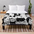 Soft and plush cat pattern blanket for cat lovers