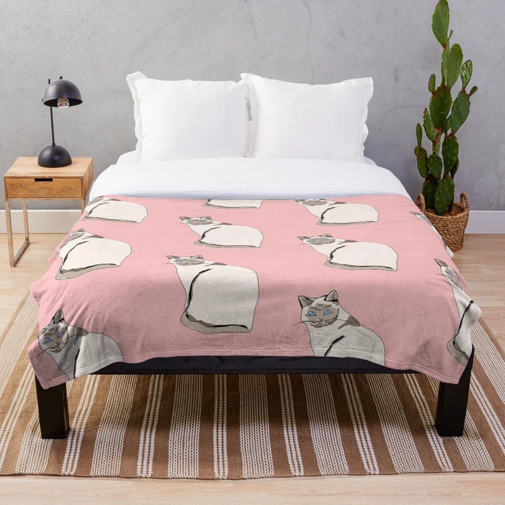 Soft and Cuddly Cat Plush Blanket