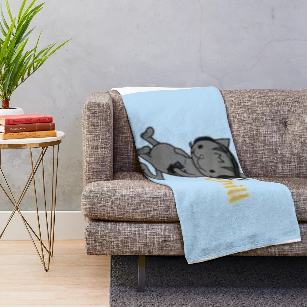 Soft and Plush Cat Themed Blanket for Relaxation