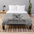 Cozy and soft plush blanket featuring a funny cat print design