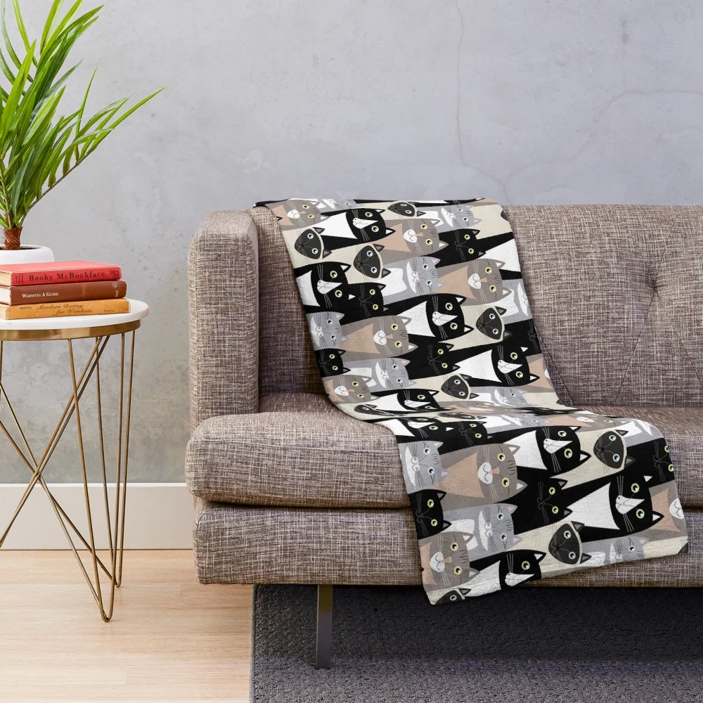 Soft and Plush Cat Themed Blanket for Cozy Home Decor