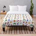 Soft and cuddly caterpillar-themed plush blanket