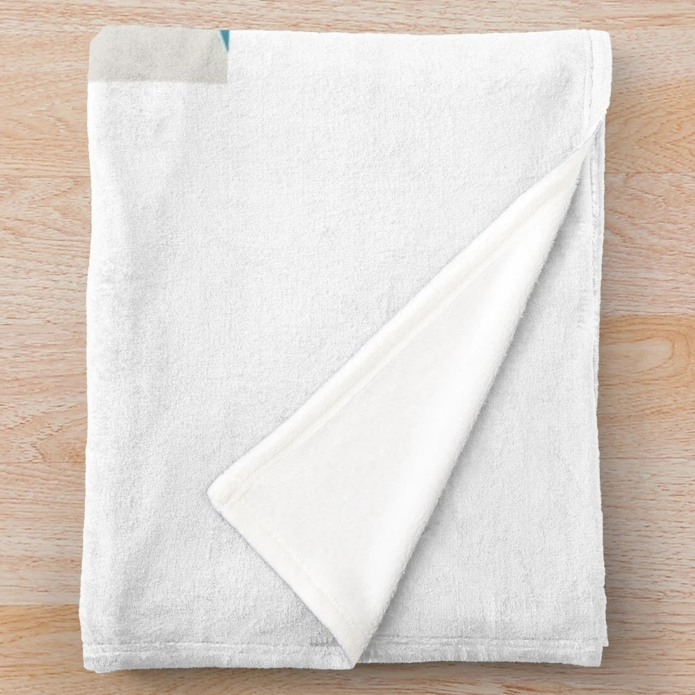 Soft and plush blanket featuring a colorful cat design