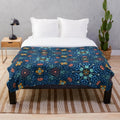 Cats kaleidoscope design on a plush blanket