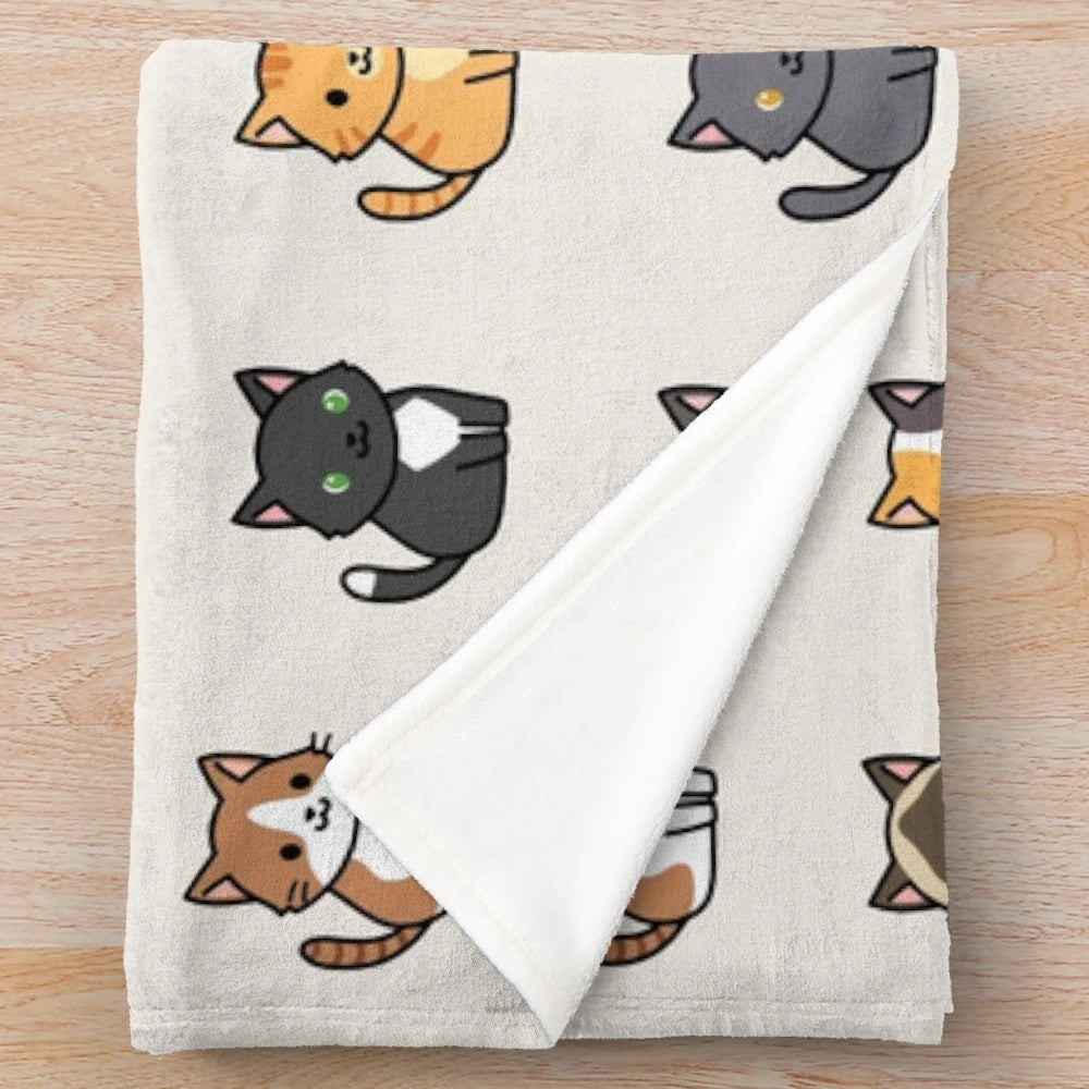 Soft and Cuddly Cats Plush Blanket