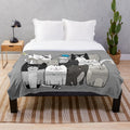 Cats Plush Blanket featuring cute cartoon cat designs