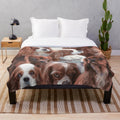 Soft and cuddly plush blanket featuring a Cavalier King Charles Spaniel design
