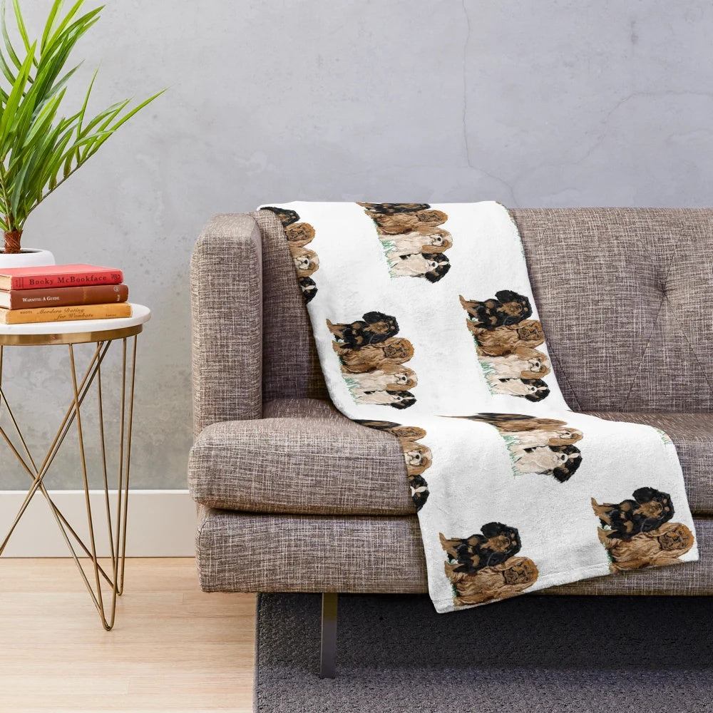 Plush blanket featuring the beautiful Cavalier King Charles Spaniel breed