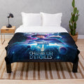 SOPRANO STAR HUNTER" plush blanket featuring celestial-inspired album cover art