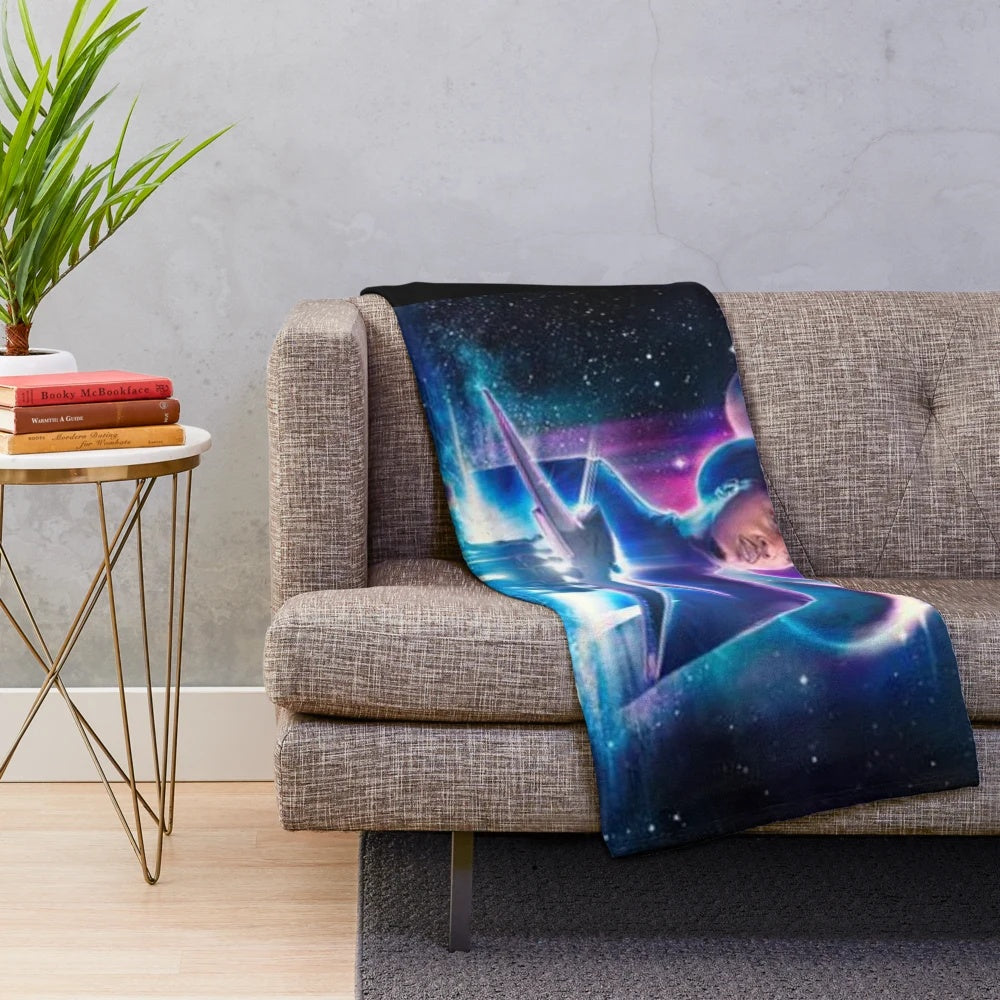 SOPRANO STAR HUNTER" plush blanket featuring celestial-inspired album cover art
