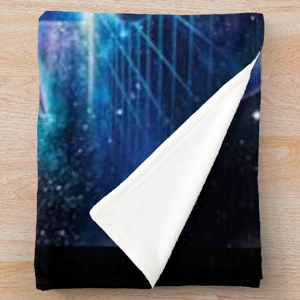 SOPRANO STAR HUNTER" plush blanket featuring celestial-inspired album cover art