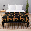 Celtic-inspired greyhound and hound plush blanket