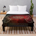 Celtic knot patterned plush blanket