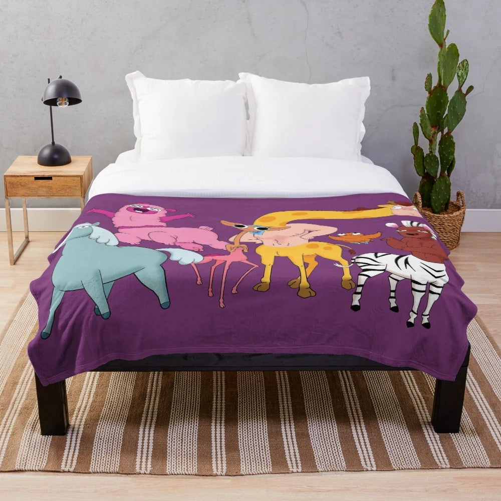 Plush blanket featuring centaur characters from a popular TV show