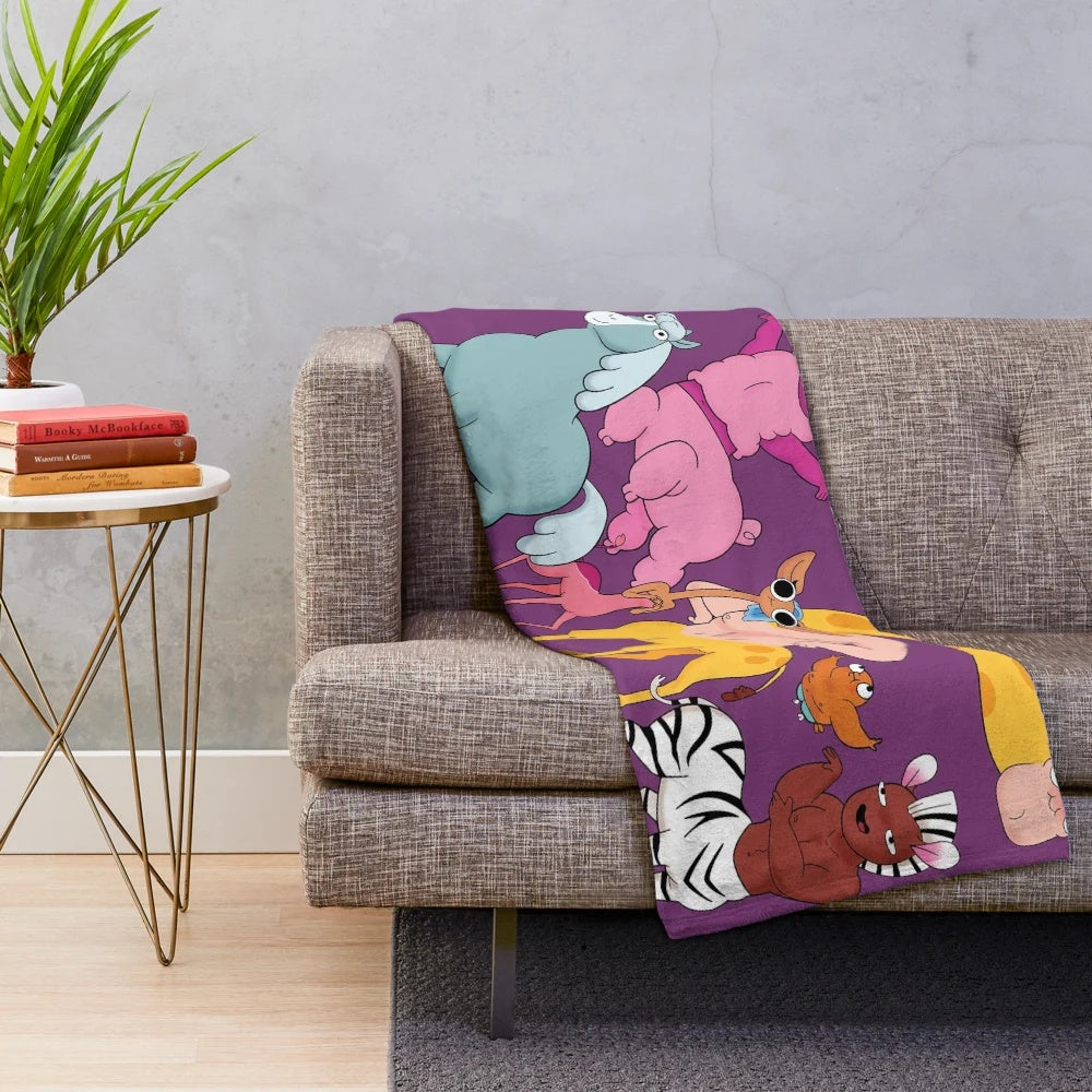 Plush blanket featuring centaur characters from a popular TV show