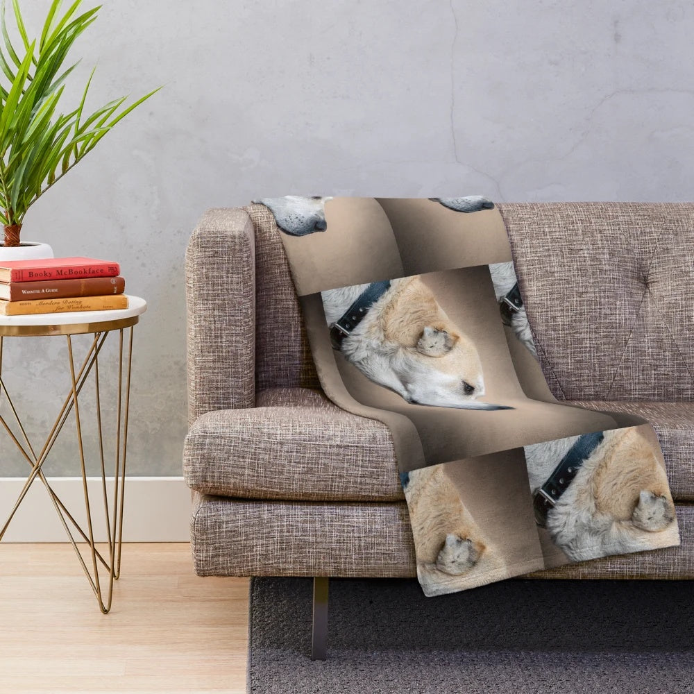 Soft and cuddly central asian shepherd dog plush blanket