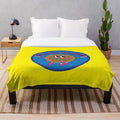Soft, plush blanket featuring a playful Charlie Waffles design