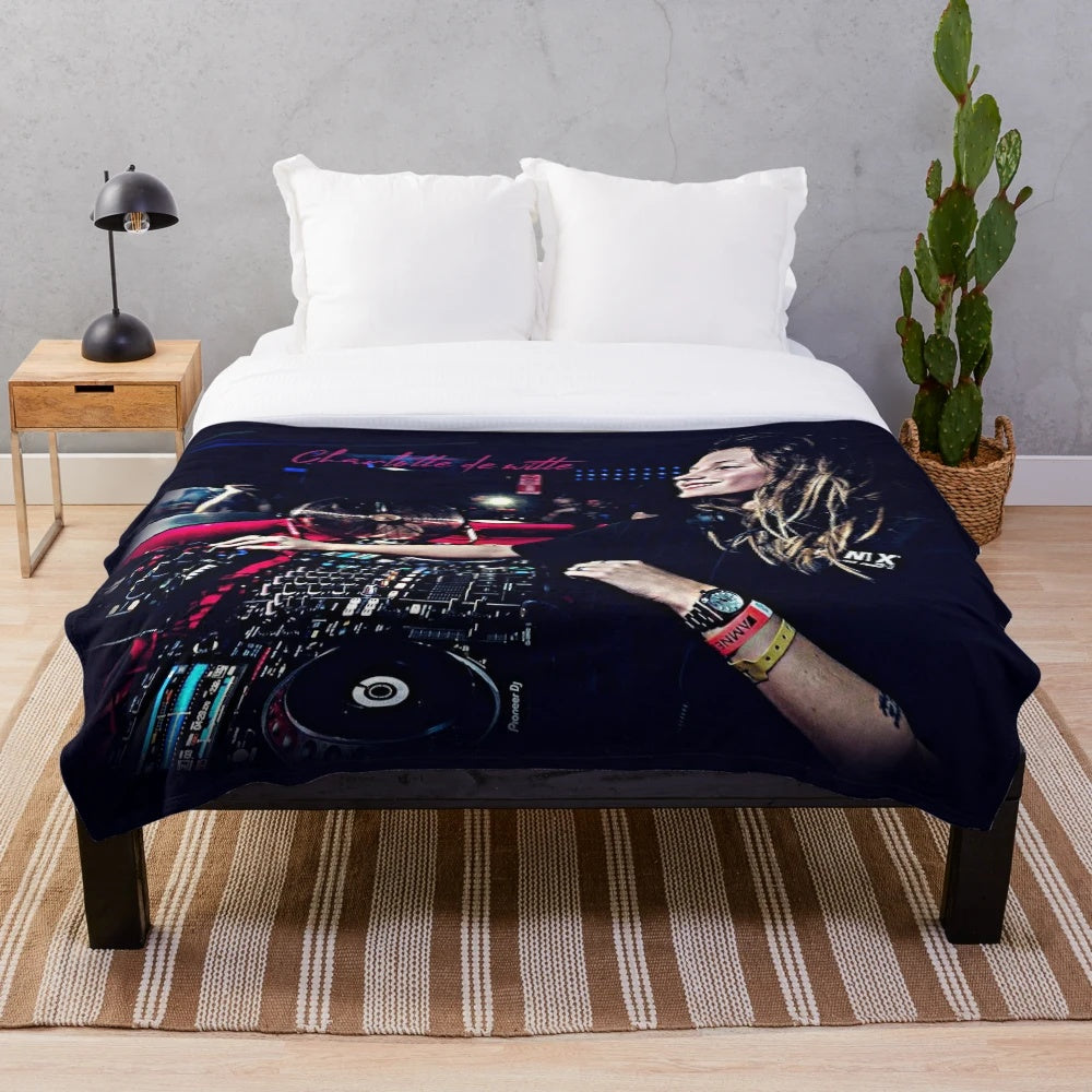 Charlotte de Witte inspired plush blanket for a cozy, comfortable home