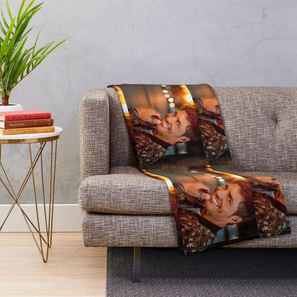 Chayanne-inspired plush blanket featuring the renowned Puerto Rican singer and actor