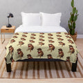 Cheems Doge Cowboy Plush Blanket for Shiba Inu Meme Lovers