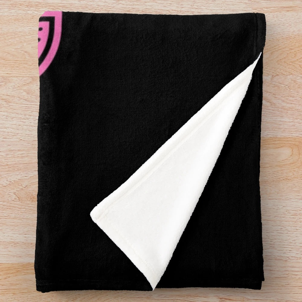 Cheerleading-themed plush blanket in vibrant colors